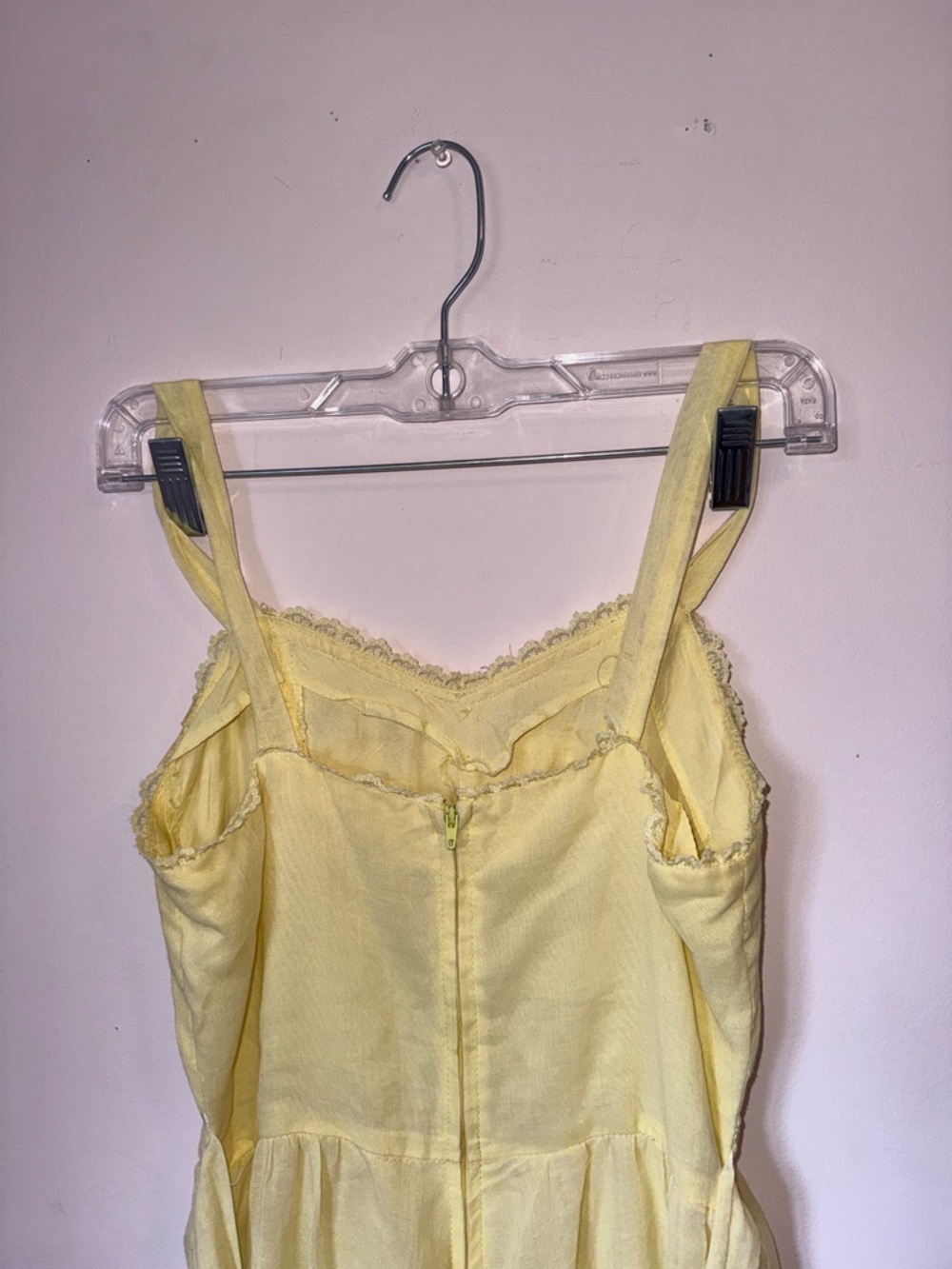 Vintage Yellow Spaghetti Strap Maxi Dress - Picture 5 of 6